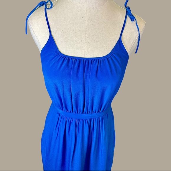 Madewell ‘Skyway 100% Silk Tie-Strap Cami Dress’ in Royal Blue Size 0 - Picture 6 of 15